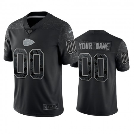 Miesten Kansas City Chiefs NFL Pelipaita Custom Musta Reflective Limited